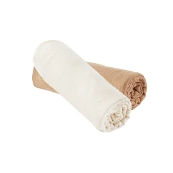 Cocoeko Linge De Lit Bébé Lot De 2 Draps-housses Ecru & Poires (70x140 Cm) 3 Cocoeko Linge De Lit Bébé Lot De 2 Draps-housses Ecru & Poires (70x140 Cm) – Image 2