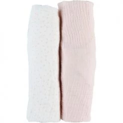 Noukie's Linge De Lit Bébé Lot De 2 Draps Housses En Mousseline De Coton Rose Clair (60 X 120 Cm)