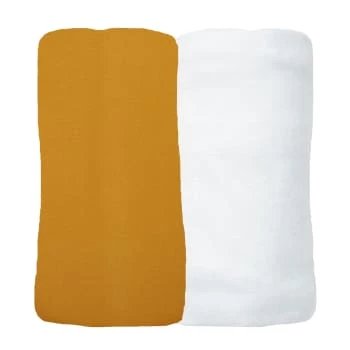 Eveil Et Nature Linge De Lit Bébé Lot De 2 Draps Housses Jersey 40x80 Cm Coton Bio Blanc/Corail 4 Eveil Et Nature Linge De Lit Bébé Lot De 2 Draps Housses Jersey 40x80 Cm Coton Bio Blanc/Corail – Image 2