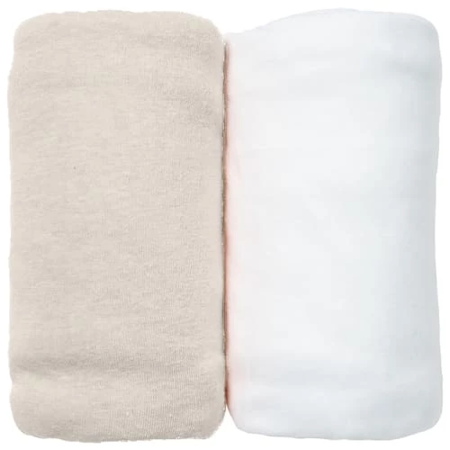 Eveil Et Nature Linge De Lit Bébé Lot De 2 Draps Housses Jersey 40x80 Cm Coton Bio Blanc/Ecru 3 Eveil Et Nature Linge De Lit Bébé Lot De 2 Draps Housses Jersey 40x80 Cm Coton Bio Blanc/Ecru