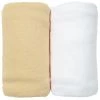 Eveil Et Nature Linge De Lit Bébé Lot De 2 Draps Housses Jersey 40x80 Cm Coton Bio Blanc/Jaune -Linge de lit bébé Soldes lot de 2 draps housses jersey 40x80 cm coton bio blanc jaune