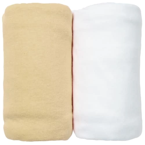 Eveil Et Nature Linge De Lit Bébé Lot De 2 Draps Housses Jersey 60x120 Cm Coton Bio Blanc/Jaune 3 Eveil Et Nature Linge De Lit Bébé Lot De 2 Draps Housses Jersey 60x120 Cm Coton Bio Blanc/Jaune
