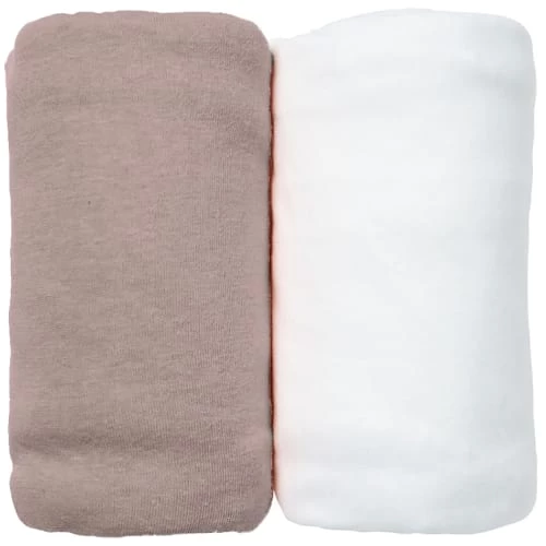 Eveil Et Nature Linge De Lit Bébé Lot De 2 Draps Housses Jersey 60x120 Cm Coton Bio Blanc/Taupe 3 Eveil Et Nature Linge De Lit Bébé Lot De 2 Draps Housses Jersey 60x120 Cm Coton Bio Blanc/Taupe