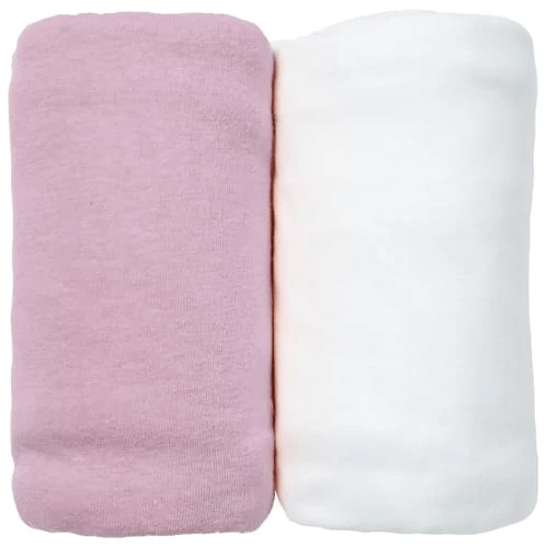 Eveil Et Nature Linge De Lit Bébé Lot De 2 Draps Housses Jersey 70x140 Cm Coton Bio Blanc/Rose 3 Eveil Et Nature Linge De Lit Bébé Lot De 2 Draps Housses Jersey 70x140 Cm Coton Bio Blanc/Rose