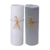 P'tit Basile Linge De Lit Bébé Lot De 2 Draps Housses Jersey Bio Blanc Et Gris Foncé 60x120 -Linge de lit bébé Soldes lot de 2 draps housses jersey bio blanc et gris fonce 60x120 1