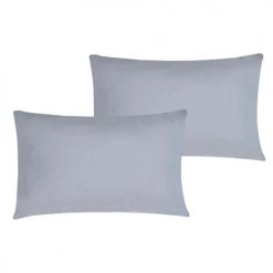 P'tit Basile Linge De Lit Bébé Lot De 2 Taies D'oreiller Coton Bio Anthracite 40x60