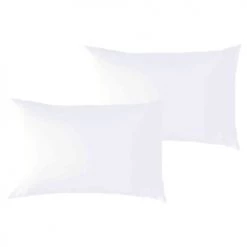 P'tit Basile Linge De Lit Bébé Lot De 2 Taies D'oreiller Coton Bio Blanc 40x60