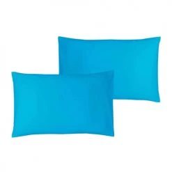 P'tit Basile Linge De Lit Bébé Lot De 2 Taies D'oreiller Coton Bio Bleu 40x60