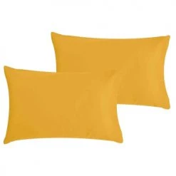 P'tit Basile Linge De Lit Bébé Lot De 2 Taies D'oreiller Coton Bio Jaune 40x60