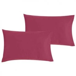 P'tit Basile Linge De Lit Bébé Lot De 2 Taies D'oreiller Coton Bio Lie De Vin 40x60