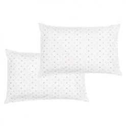 P'tit Basile Linge De Lit Bébé Lot De 2 Taies D'oreiller Coton Bio Mini étoiles 40x60 Cm