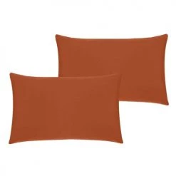 P'tit Basile Linge De Lit Bébé Lot De 2 Taies D'oreiller Coton Bio Orange 40x60