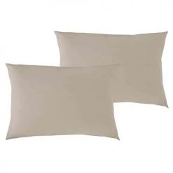 P'tit Basile Linge De Lit Bébé Lot De 2 Taies D'oreiller Coton Bio Taupe 40x60