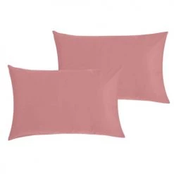 P'tit Basile Linge De Lit Bébé Lot De 2 Taies D'oreiller Coton Bio Vieux Rose 40x60
