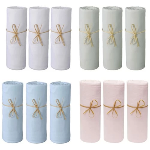 P'tit Basile Linge De Lit Bébé Lot De 3 Draps Housses Jersey Bio Bleu Ciel 70x140 5 P'tit Basile Linge De Lit Bébé Lot De 3 Draps Housses Jersey Bio Bleu Ciel 70x140 – Image 3