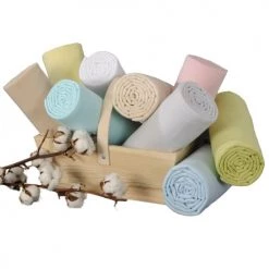 P'tit Basile Linge De Lit Bébé Lot De 3 Draps Housses Jersey Bio Rose Poudré 60x120 -Linge de lit bébé Soldes lot de 3 draps housses jersey bio rose poudre 60x120 3