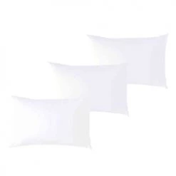 P'tit Basile Linge De Lit Bébé Lot De 3 Taies D'oreiller Coton Bio Blanc