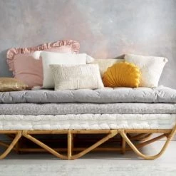 Maisons Du Monde Matelas De Sol Enfant Matelas De Sol En Coton Gris 90x190 -Linge de lit bébé Soldes matelas de sol en coton gris 90x190 1000 15 40 156619 8