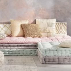 Maisons Du Monde Matelas De Sol Enfant Matelas En Coton Taupe 90x90cm -Linge de lit bébé Soldes matelas en coton taupe 90x90cm 1000 6 33 168748 4