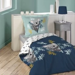 Home Maison Linge De Lit Enfant Parure De Couette Enfant Koala Coton Multicolore 200 X 140