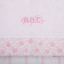 Laura Ashley Baby Linge De Lit Bébé Parure De Lit 3 Pc - 2 Draps 120x180 Cm Et 1 TO 35x50 Cm Alphabet Rose -Linge de lit bébé Soldes parure de lit 3 pc 2 draps 120x180 cm et 1 to 35x50 cm alphabet rose 2