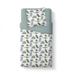 Today Linge De Lit Enfant Parure De Lit Animal En Coton Bleu 140x200 Cm -Linge de lit bébé Soldes parure de lit animal en coton bleu 140x200 cm 5