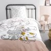Today Linge De Lit Enfant Parure De Lit Animal En Coton Rose 140x200 Cm -Linge de lit bébé Soldes parure de lit animal en coton rose 140x200 cm 6