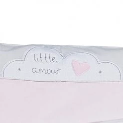 Sauthon Linge De Lit Enfant Parure De Lit Bébé 190x140cm Et Taie En Coton Rose -Linge de lit bébé Soldes parure de lit bebe 190x140cm et taie en coton rose 4