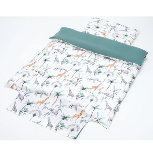 Sevira Kids Linge De Lit Bébé Parure De Lit (couette Et Oreiller) Bébé En Coton - SAFARI 90x120cm 5 Sevira Kids Linge De Lit Bébé Parure De Lit (couette Et Oreiller) Bébé En Coton - SAFARI 90x120cm – Image 3