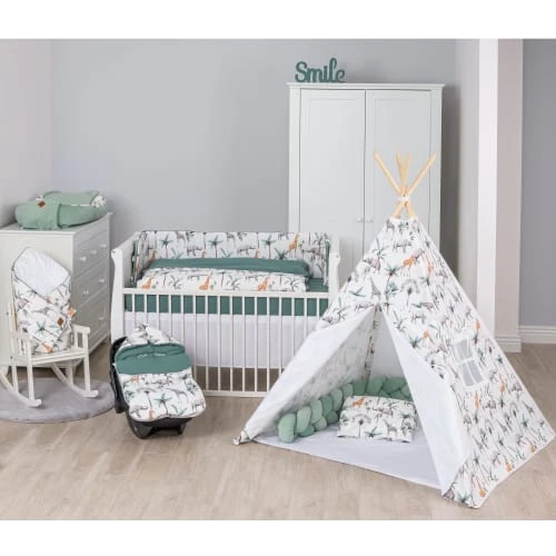 Sevira Kids Linge De Lit Bébé Parure De Lit (couette Et Oreiller) Bébé En Coton - SAFARI 90x120cm 7 Sevira Kids Linge De Lit Bébé Parure De Lit (couette Et Oreiller) Bébé En Coton - SAFARI 90x120cm – Image 5