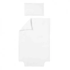 Baby Fox Linge De Lit Bébé Parure De Lit Double Gaze De Coton Bio Blanc 100x140cm