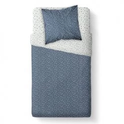 Today Linge De Lit Enfant Parure De Lit En Coton Bleu 140x190 Cm -Linge de lit bébé Soldes parure de lit en coton bleu 140x190 cm 2