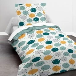 Today Linge De Lit Enfant Parure De Lit En Coton Bleu 140x200 Cm -Linge de lit bébé Soldes parure de lit en coton bleu 140x200 cm 5