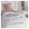 Today Linge De Lit Enfant Parure De Lit En Coton Rose 140x200 Cm