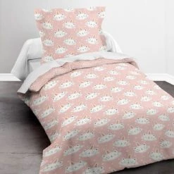 Today Linge De Lit Enfant Parure De Lit En Coton Rose 140x200 Cm -Linge de lit bébé Soldes parure de lit en coton rose 140x200 cm 9