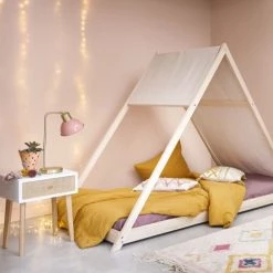 Maisons Du Monde Linge De Lit Enfant Parure De Lit Enfant En Coton Bio Jaune Moutarde 140x200 -Linge de lit bébé Soldes parure de lit enfant en coton bio jaune moutarde 140x200 1000 14 6 215625 6