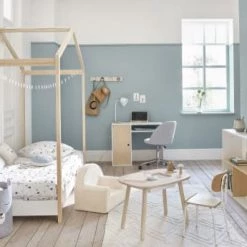 Maisons Du Monde Linge De Lit Enfant Parure De Lit Enfant En Coton Bleu, Blanc Et Beige Imprimé 140x200 -Linge de lit bébé Soldes parure de lit enfant en coton bleu blanc et beige imprime 140x200 1000 3 39 215699 1