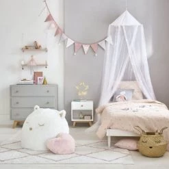 Maisons Du Monde Linge De Lit Enfant Parure De Lit Enfant En Coton Rose Motifs étoiles Dorées 140x200 -Linge de lit bébé Soldes parure de lit enfant en coton rose motifs etoiles dorees 140x200 1000 2 31 206671 4