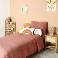 Maisons Du Monde Linge De Lit Enfant Parure De Lit Enfant En Coton Terracotta, 140x200