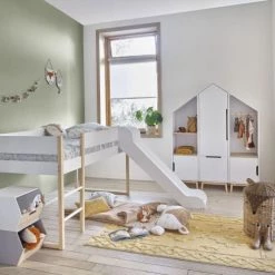 Maisons Du Monde Linge De Lit Enfant Parure De Lit Enfant En Coton Vert, Gris Et Beige Imprimé 140x200 -Linge de lit bébé Soldes parure de lit enfant en coton vert gris et beige imprime 140x200 1000 16 1 215661 3