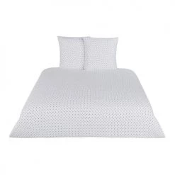 Maisons Du Monde Linge De Lit Enfant Parure De Lit Enfant En Gaze De Coton Blanc Motifs Pois Et étoiles Noirs 220x240