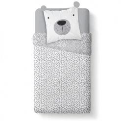 Today Linge De Lit Enfant Parure De Lit Enfant Imprimé En Coton Blanc 140x200cm -Linge de lit bébé Soldes parure de lit enfant imprime en coton blanc 140x200cm 3