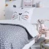 Today Linge De Lit Enfant Parure De Lit Enfant Imprimé En Coton Gris 140x200cm -Linge de lit bébé Soldes parure de lit enfant imprime en coton gris 140x200cm