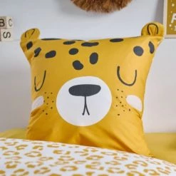 Today Linge De Lit Enfant Parure De Lit Enfant Imprimé En Coton Jaune Pâle 140x200cm -Linge de lit bébé Soldes parure de lit enfant imprime en coton jaune pale 140x200cm 1