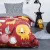 Today Linge De Lit Enfant Parure De Lit Enfant Imprimé En Coton Rouge 140x200cm -Linge de lit bébé Soldes parure de lit enfant imprime en coton rouge 140x200cm