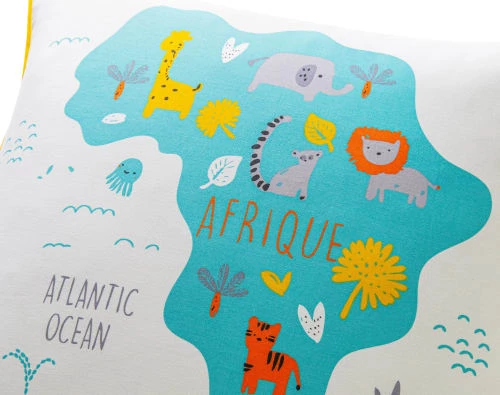 Becquet Linge De Lit Enfant Parure De Lit Enfant Réversible 140x200 Vert En Coton 4 Becquet Linge De Lit Enfant Parure De Lit Enfant Réversible 140x200 Vert En Coton – Image 2