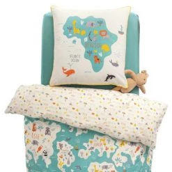 Becquet Linge De Lit Enfant Parure De Lit Enfant Réversible 140x200 Vert En Coton 11 Becquet Linge De Lit Enfant Parure De Lit Enfant Réversible 140x200 Vert En Coton -Linge de lit bébé Soldes parure de lit enfant reversible 140x200 vert en coton 4
