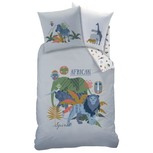 Matt & Rose Linge De Lit Enfant Parure De Lit Imprimée En Coton 140x200 Cm 4 Matt & Rose Linge De Lit Enfant Parure De Lit Imprimée En Coton 140x200 Cm – Image 2