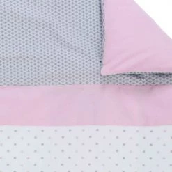 P'tit Basile Linge De Lit Bébé Parure De Lit Rose 100x140 Cm Taie 40x60 Cm -Linge de lit bébé Soldes parure de lit rose 100x140 cm taie 40x60 cm 2