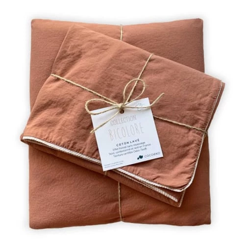 Cocoeko Linge De Lit Enfant Taie D'oreiller Coton Lavé Terracotta (65 X 65cm) 3 Cocoeko Linge De Lit Enfant Taie D'oreiller Coton Lavé Terracotta (65 X 65cm)